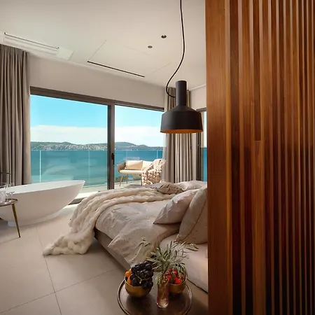 别墅 Beachfront Malia Near With Heated Pool & Jacuzzi *