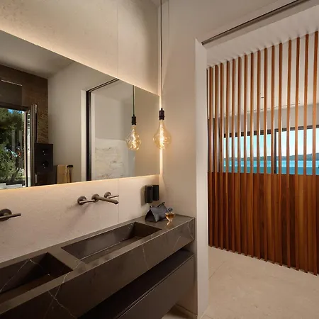 别墅 Beachfront Malia Near With Heated Pool & Jacuzzi *